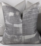 17"x17" Tansy in Silver Grey Handmade Cushion cover