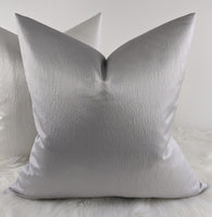 Ezra Zinc/Silver Textured Satin Handmade Cushion Cover