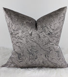 Oro Marble Handmade Cushion Cover Platinum