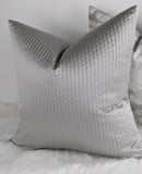 Emboss Luxurious Modern Cushion Cover in Sterling Silver