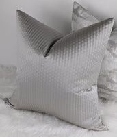 Emboss Luxurious Modern Cushion Cover in Sterling Silver