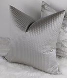 Emboss Luxurious Modern Cushion Cover in Sterling Silver