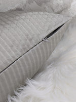 Emboss Luxurious Modern Cushion Cover in Sterling Silver