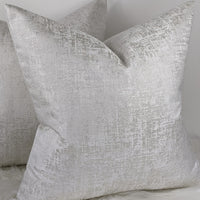 Kidman Luxury Ivory White Silver Specks Handmade Cushion Cover