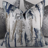 Waterfall Handmade Cushion Cover Indigo Blue