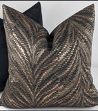 Luxor Bronze Black Handmade Cushion Cover