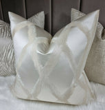 Hestia Cushion Cover in Opal Gold Ivory background